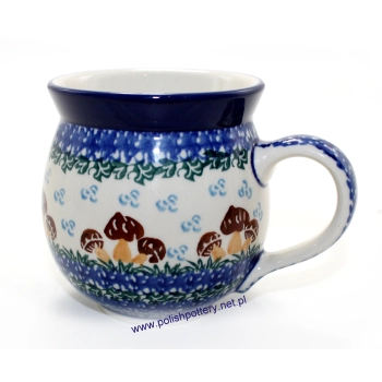 Kubek czeski beczułka 0,35L dek. Grzybki